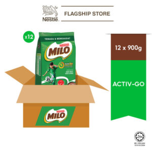 milo act choc m/drnk 900gm x12